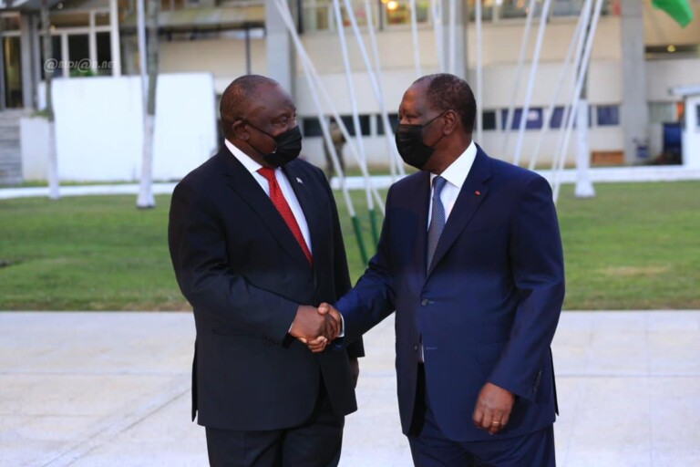 Cyril Ramaphosa et Alassane Ouattara