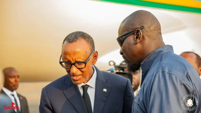 Paul Kagame et Mamadi Doumbouya