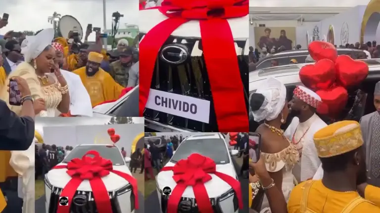 Chivido: Davido offre une voiture de luxe SUV comme cadeau de mariage à  Chioma (vidéo)