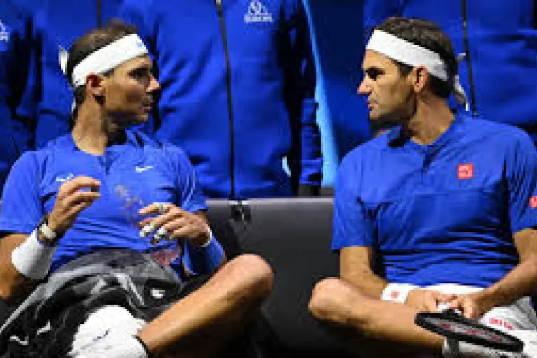 Raphael Nadal et Roger Federer @AFP